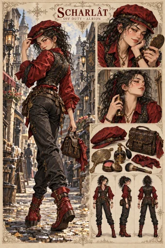 斯嘉丽的常服形象。