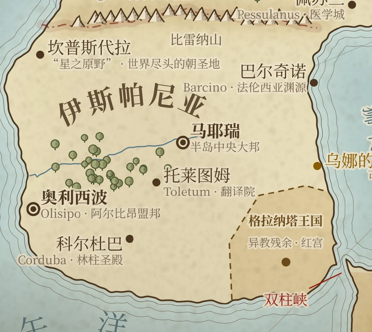 伊斯帕尼亚区域地图